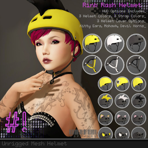 #hashbang! - Rink Rash Helmet - Yellow