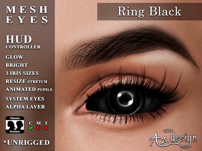 Az... Ring Black (MESH EYES)