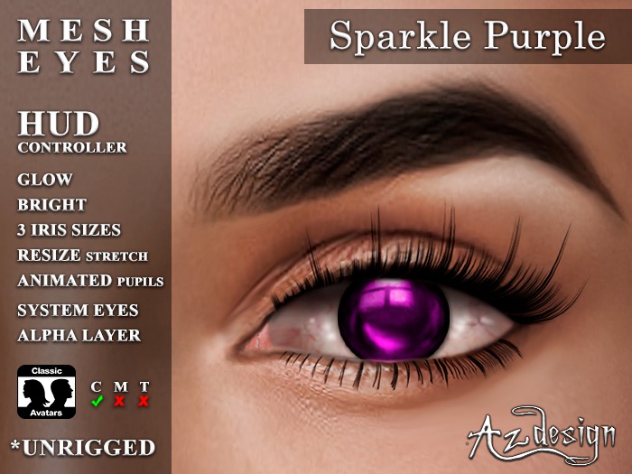 Az... Sparkle Purple (MESH EYES)