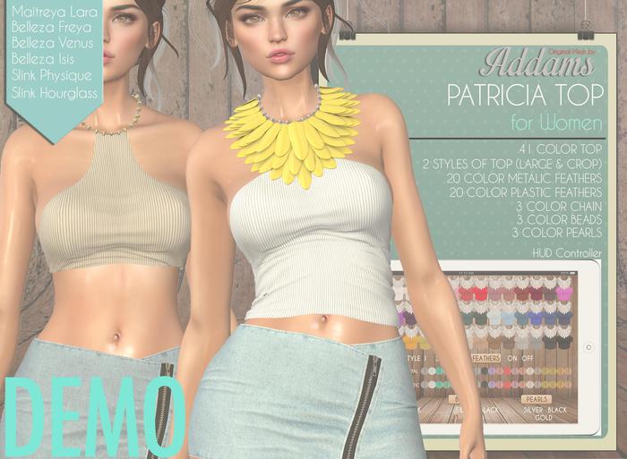 Addams "Patricia" Mesh Top -Maitreya, Belleza, Slink #DEMO