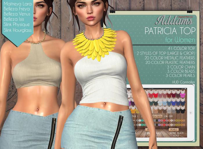 Addams "Patricia" Mesh Top -Maitreya, Belleza, Slink #FATPACK
