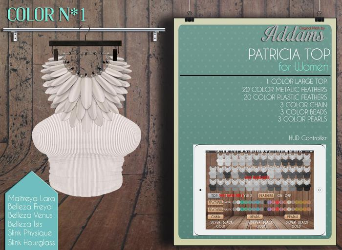 Addams "Patricia" Mesh Top -Maitreya, Belleza, Slink #01