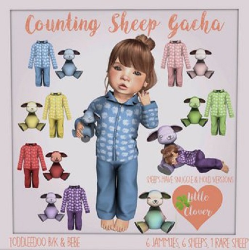 .::Little Clover::.Counting Sheep Gacha~Jammies~Yellow