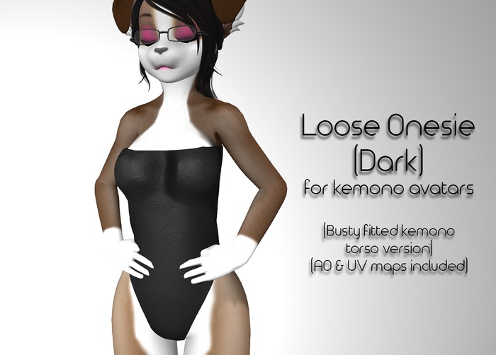 LMF Fitted Kemono Torso Loose Onesie (Busty) (Dark)