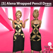 s alena wrapped pencil dress symbols ad