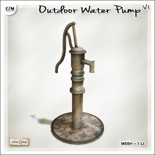 [V/W] Outdoor Water Pump V1, 1 LI vintage manual pump