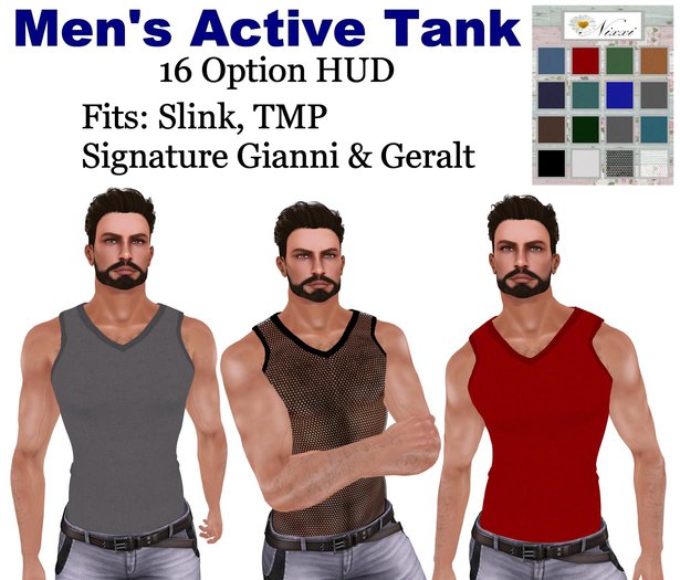 Nixxi Fashions - Men's Active Tank (16 Options)