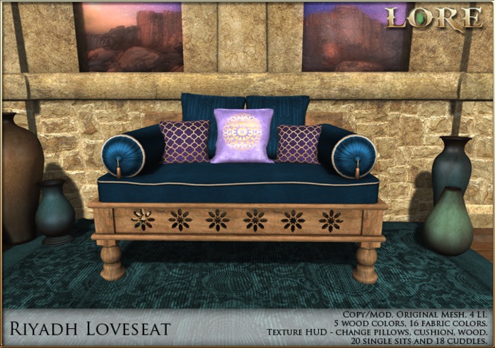 {LORE} Riyadh Loveseat (boxed)