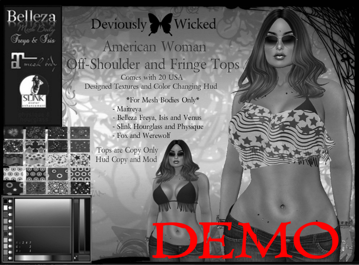 *D*W* Off-Shoulder & Fringe Top DEMO.