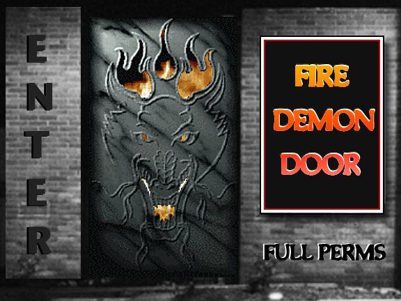 Fire Demon Door - Full Permissions
