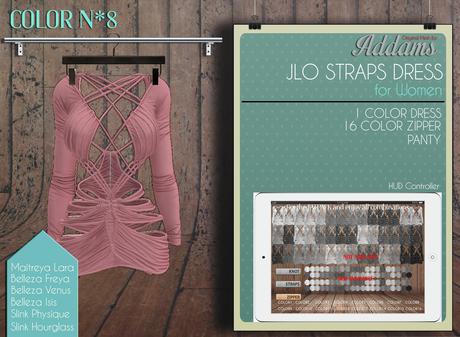 Second Life Marketplace - Addams "JLO" Mesh Straps Dress -Maitreya