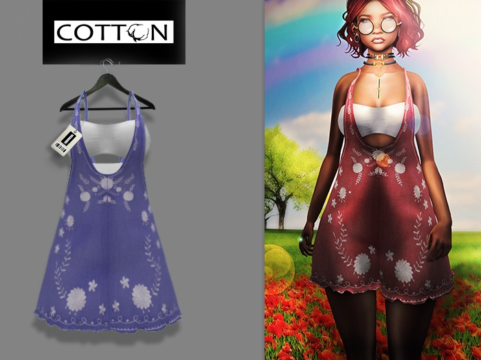 :C:Cotton dress VERONIQUE (purple)
