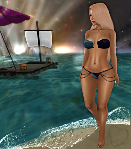 .::Princess Keyz::.  Breeze Bikini 3 Piece Set ~ Duo Shade ~ Maitreya,Slink PH HG, Belleza