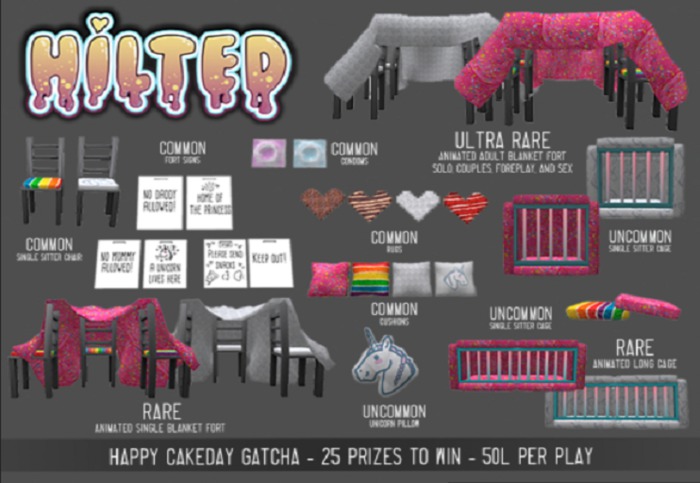 HILTED - Happy Cakeday Gatcha - Red Velvet Rug