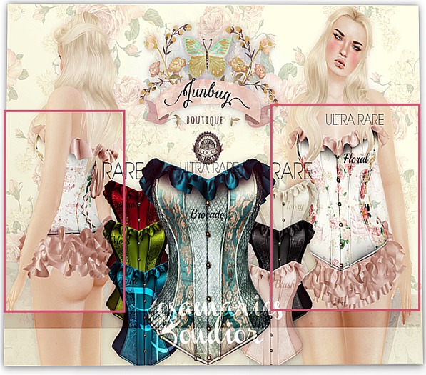 *{Junbug}* Rosamarie Corset [Floral] XS ULTRARARE + EXTRAS