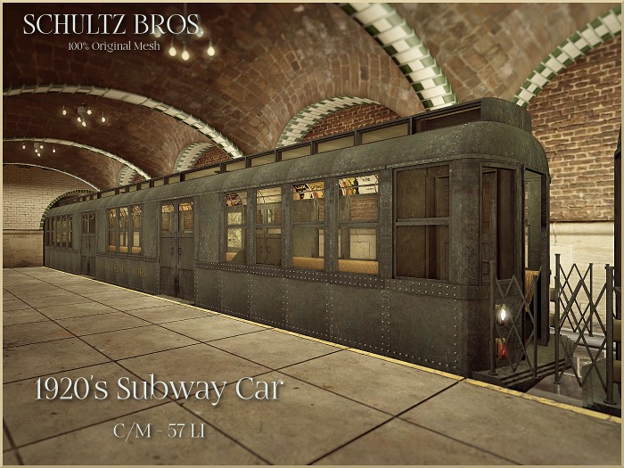 [Schultz Bros.] 1920's NY Subway Car