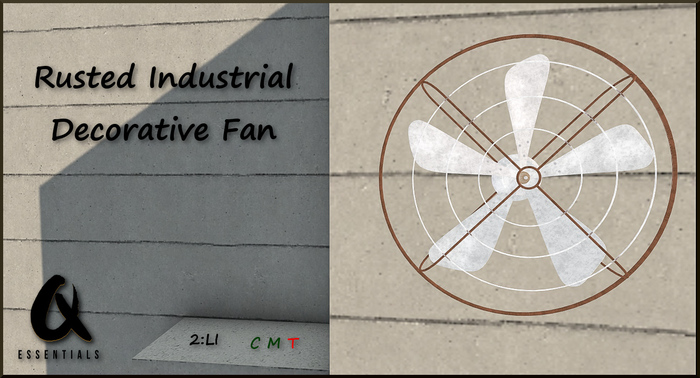 {Q-Esentials} Rusted Industrial Decorative Fan (Boxed)