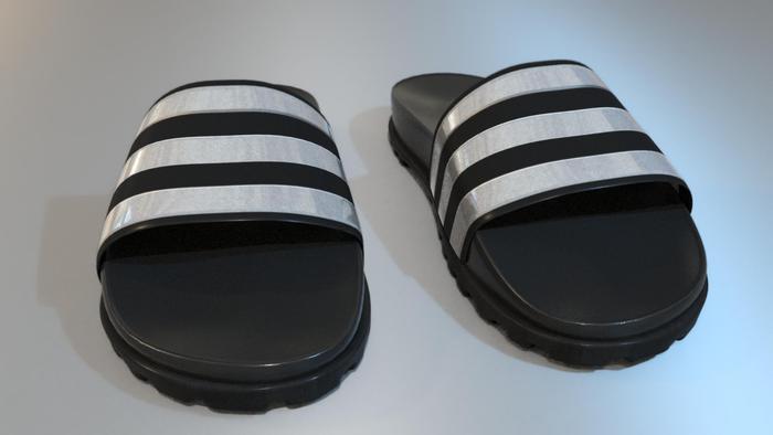 Sandals Sliders shoes WhiteStripes 