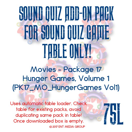 Sound Quiz PK17_HungerGames Vol1 add on pack