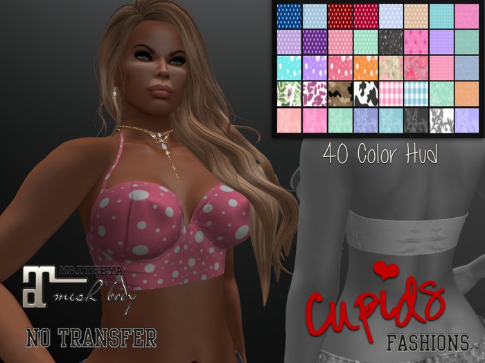 *CF* Sling Neck Top Maitreya w/40 Color-Pattern Hud