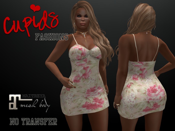 *CF* BODY GLOVE DRESS MAITREYA PEACH FLORAL