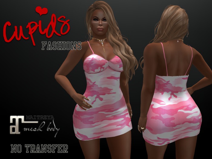 *CF* BODY GLOVE DRESS MAITREYA PINK CAMO