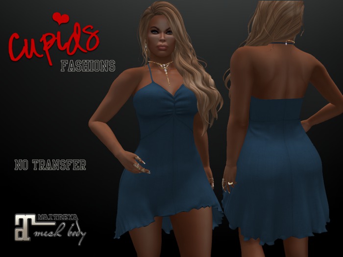 *CF* SLING DRESS MAITREYA BLUE GABERDINE