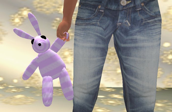 ~Tag-A-Long~ Bunny (Purple Stripes)