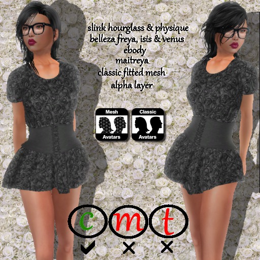 Carlin mesh dress rose black