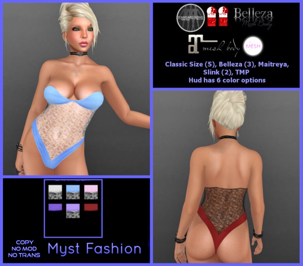 *MF* Lace Bodysuit Lingerie Texture Change - Boxed