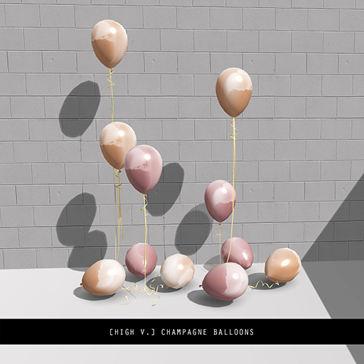 [high v.] balloons champagne