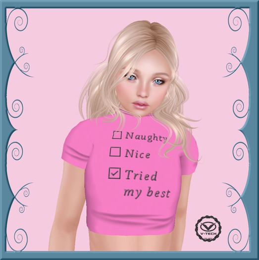 :SP: Pink Tried Crop Top for V-tech