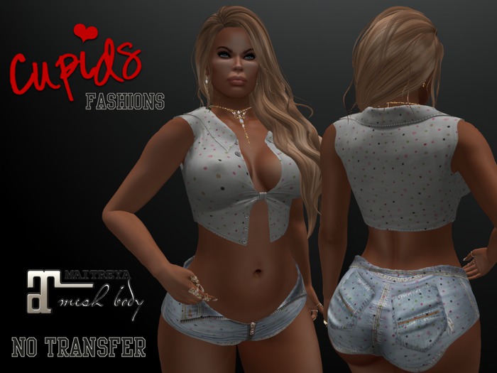 *CF* DOTS SHORTS AND SLEEVELESS TOP MAITREYA