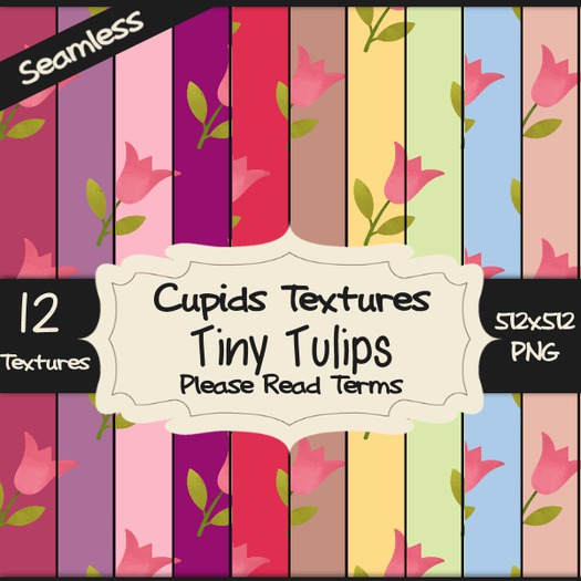 *Cupids Textures * 12 TINY TULIPS