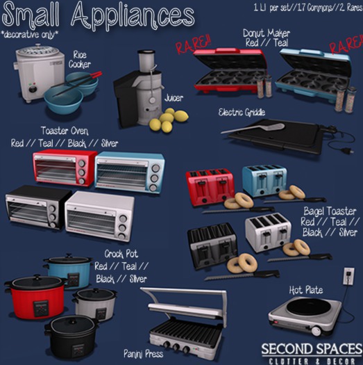 Second Spaces - Small Appliances - bagel toaster teal
