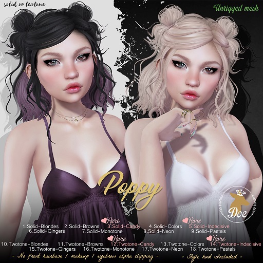 3.Doe: Poppy (solid) - Candy RARE