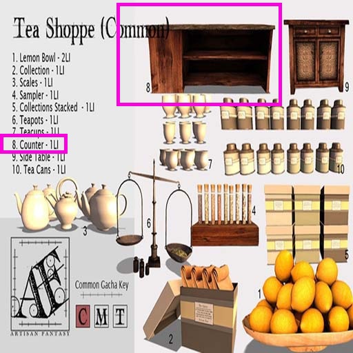*AF* Tea Shoppe Counter