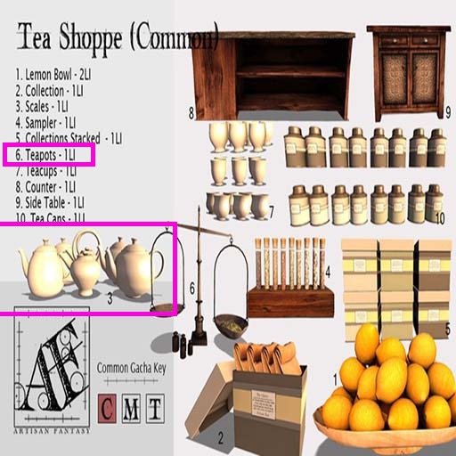 *AF* Tea Shoppe Teapots