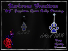 ~DC~ Sapphire Rawr Belly Piercing