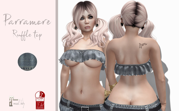 Parramore Ruffle top Light Blue *Maitreya*