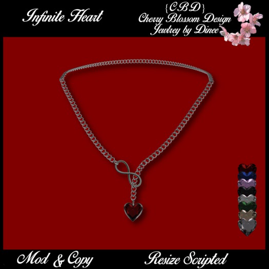{CBD} Infinite heart necklace (boxed)