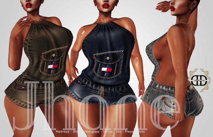-Desmonia- Jhane Denim Romper Fatpack (Wear Me)