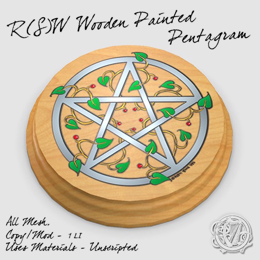 R(S)W Wooden Painted Pentagram