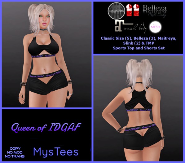 *MysTees* Sports Top N Shorts Queen - Boxed