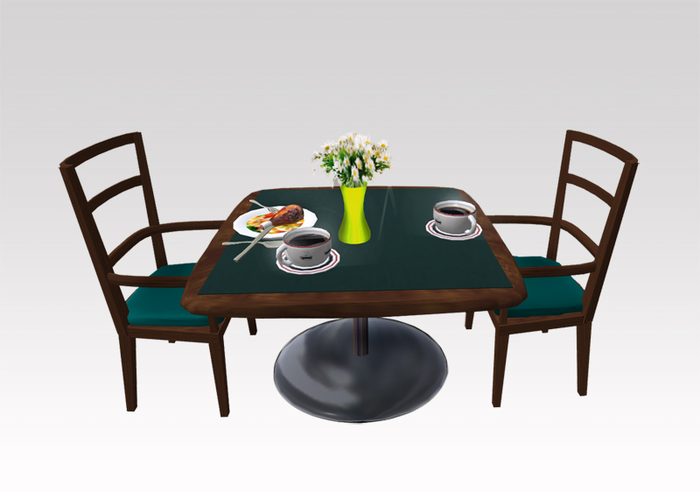 CAPILLION Cafe Table & Chairs C/M