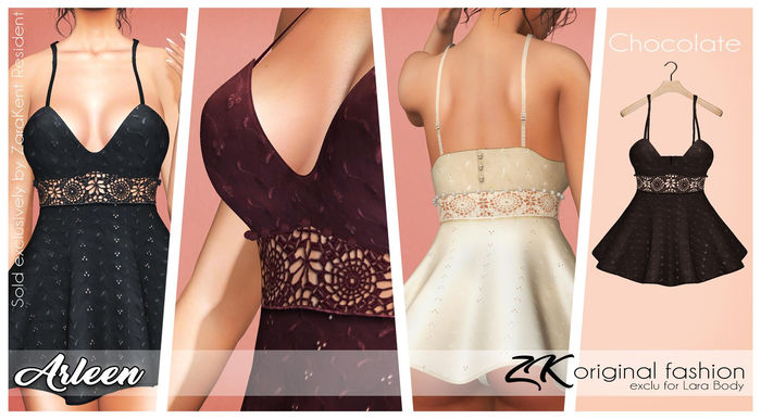 -:zk:- Arleen Dress Chocolate -Add me