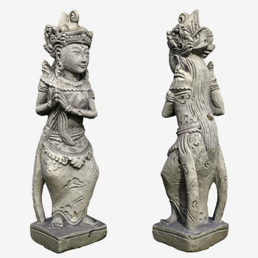 Thai Female Sandstone Statue