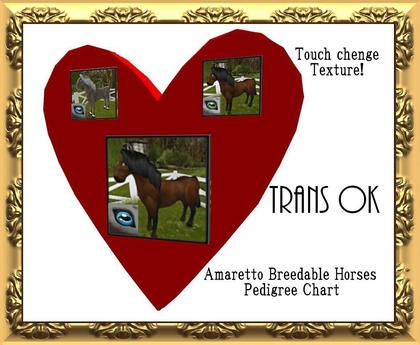 Second Life Marketplace - Amaretto Breedable Horses Pedigree Chart Trans