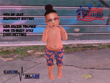 fourth of july swim trunks