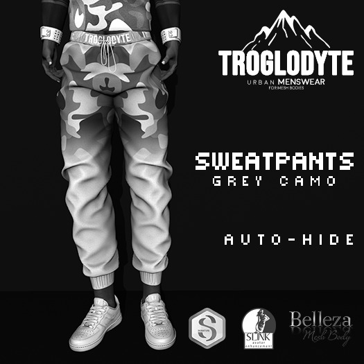 TROGLODYTE - Grey Camo - Sweatpants - DEMO - WEAR ME!